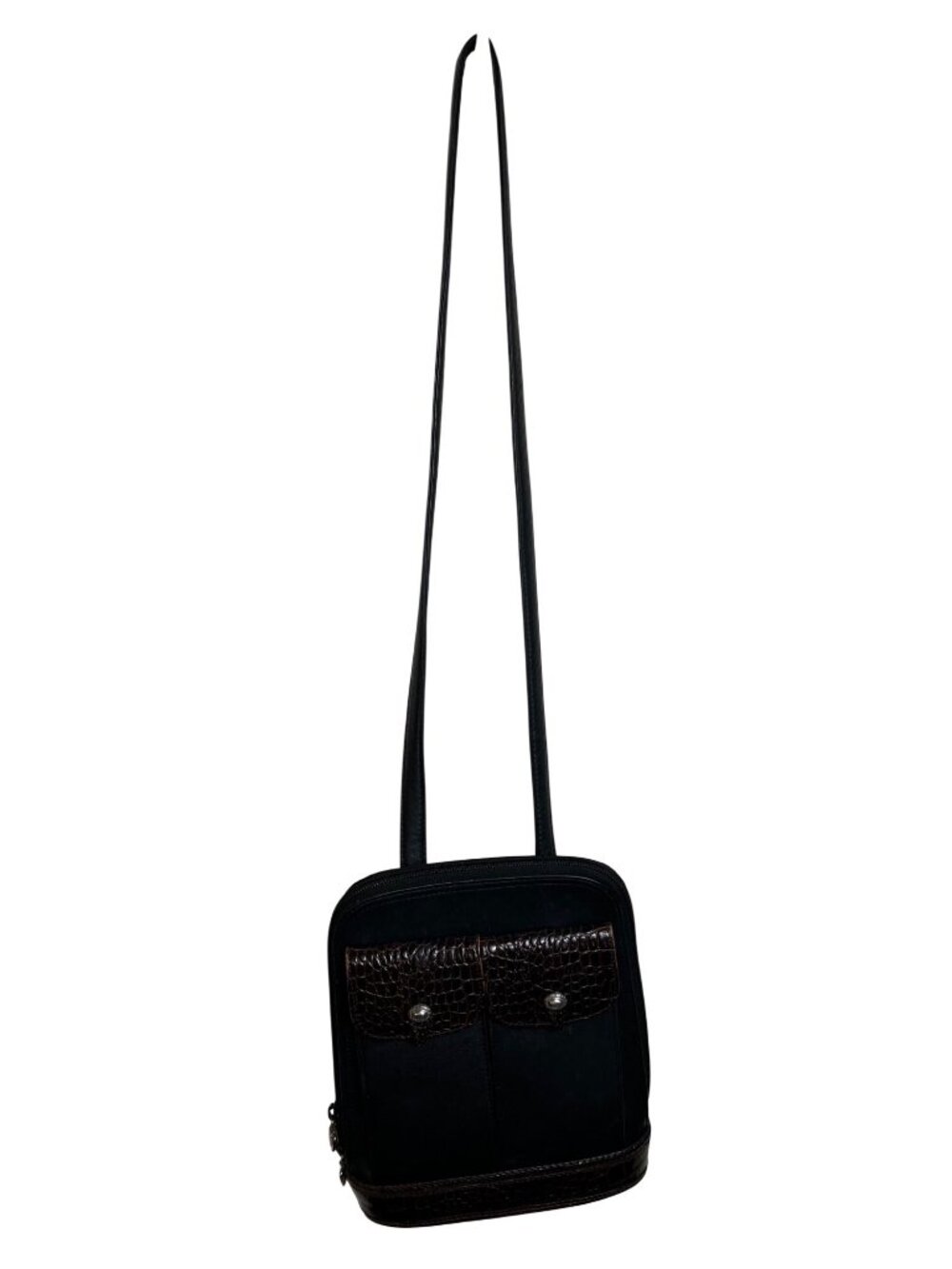 Brighton Croc Embossed Leather Crossbody